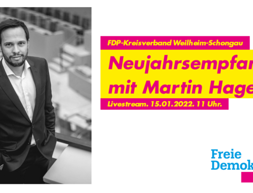 Ankündigung: Neujahrsempfang 2022 mit Martin Hagen